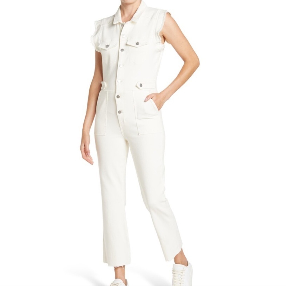 Joe's Jeans White Sleeveless Jumpsuit